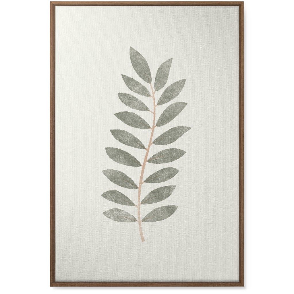 Botanical Leaf Iii Wall Art, Natural, Single piece, Canvas, 24x36, Green, Sage