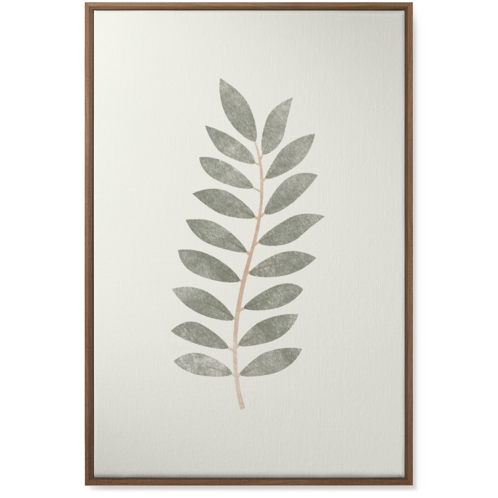 Botanical Leaf Iii Wall Art, Natural, Single piece, Canvas, 24x36, Green