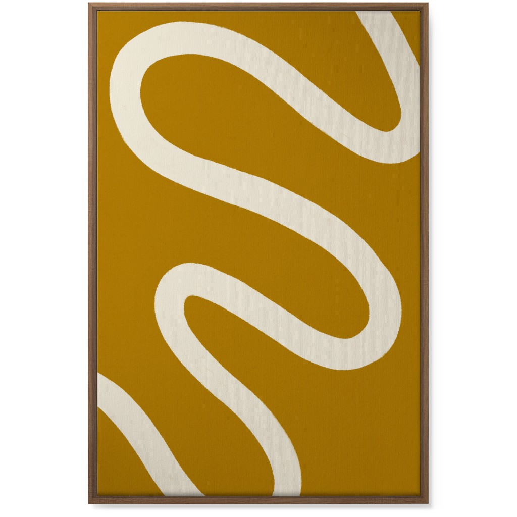 Tangled Brush Strokes Ii Wall Art, Natural, Single piece, Canvas, 24x36, Yellow