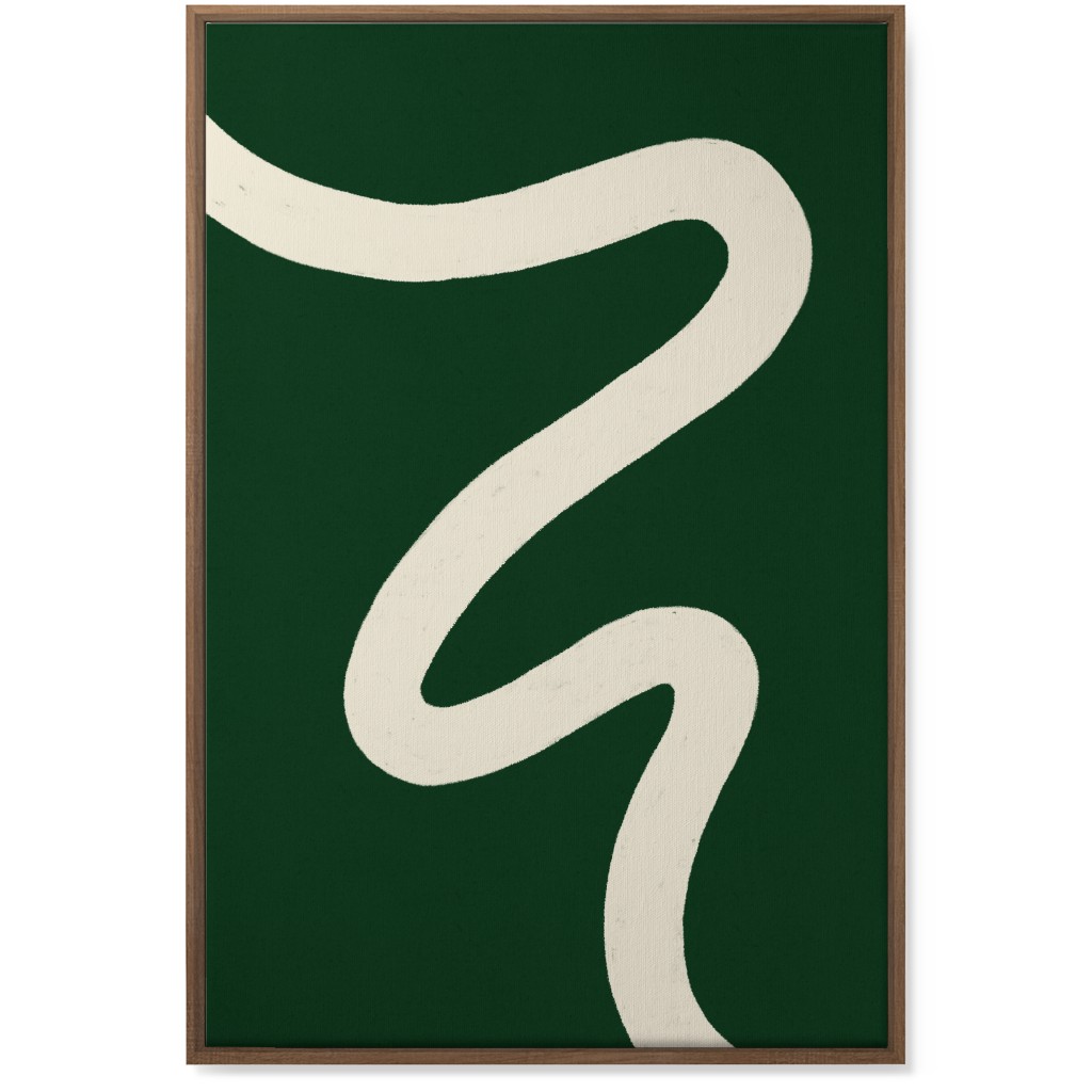 Tangled Brush Strokes Iv Wall Art, Natural, Single piece, Canvas, 24x36, Green, Kale