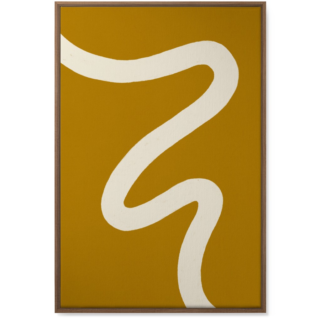 Tangled Brush Strokes Iv Wall Art, Natural, Single piece, Canvas, 24x36, Yellow