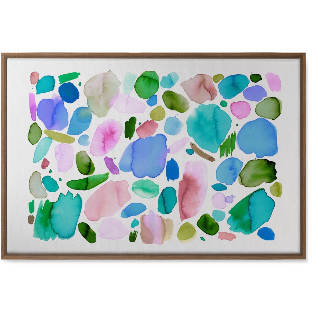 Summer Joy Watercolor Abstract Wall Art, Natural, Single piece, Canvas, 24x36, Multicolor