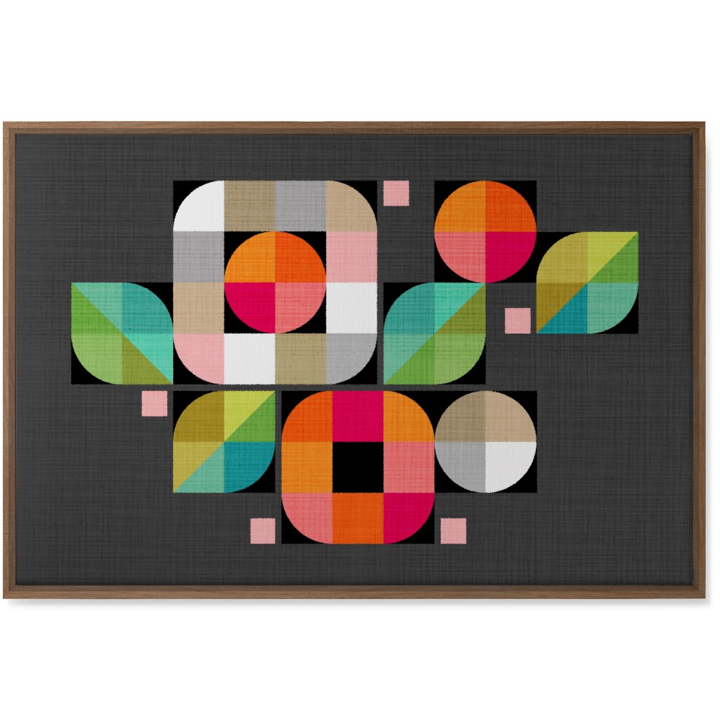 Mod Flower Box Wall Art, Natural, Single piece, Canvas, 24x36, Multicolor, Pueblo