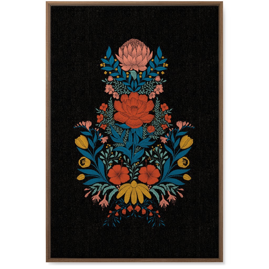 Garden Flower Wall Art, Natural, Single piece, Canvas, 24x36, Multicolor