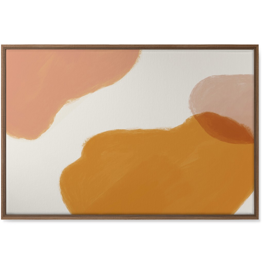 Abstract Shapes - Neutral Wall Art, Natural, Single piece, Canvas, 24x36, Orange, Orange