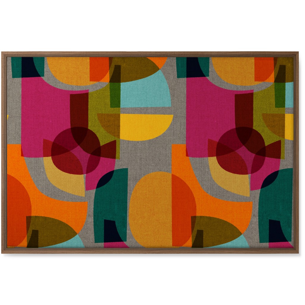 Mid Century Kaleidoscope Wall Art, Natural, Single piece, Canvas, 24x36, Multicolor