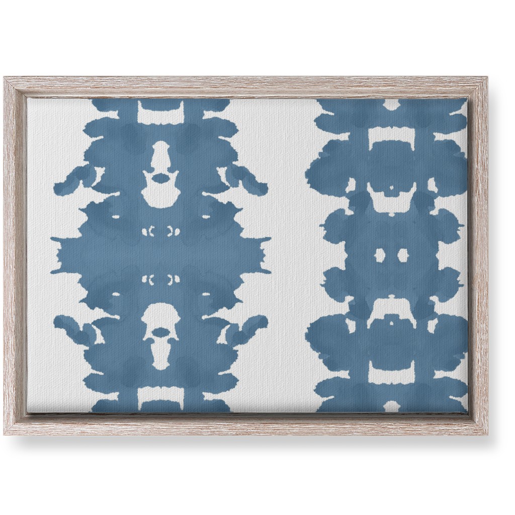 Double Inkblot - Blue Wall Art, Rustic, Single piece, Canvas, 10x14, Blue, True Blue