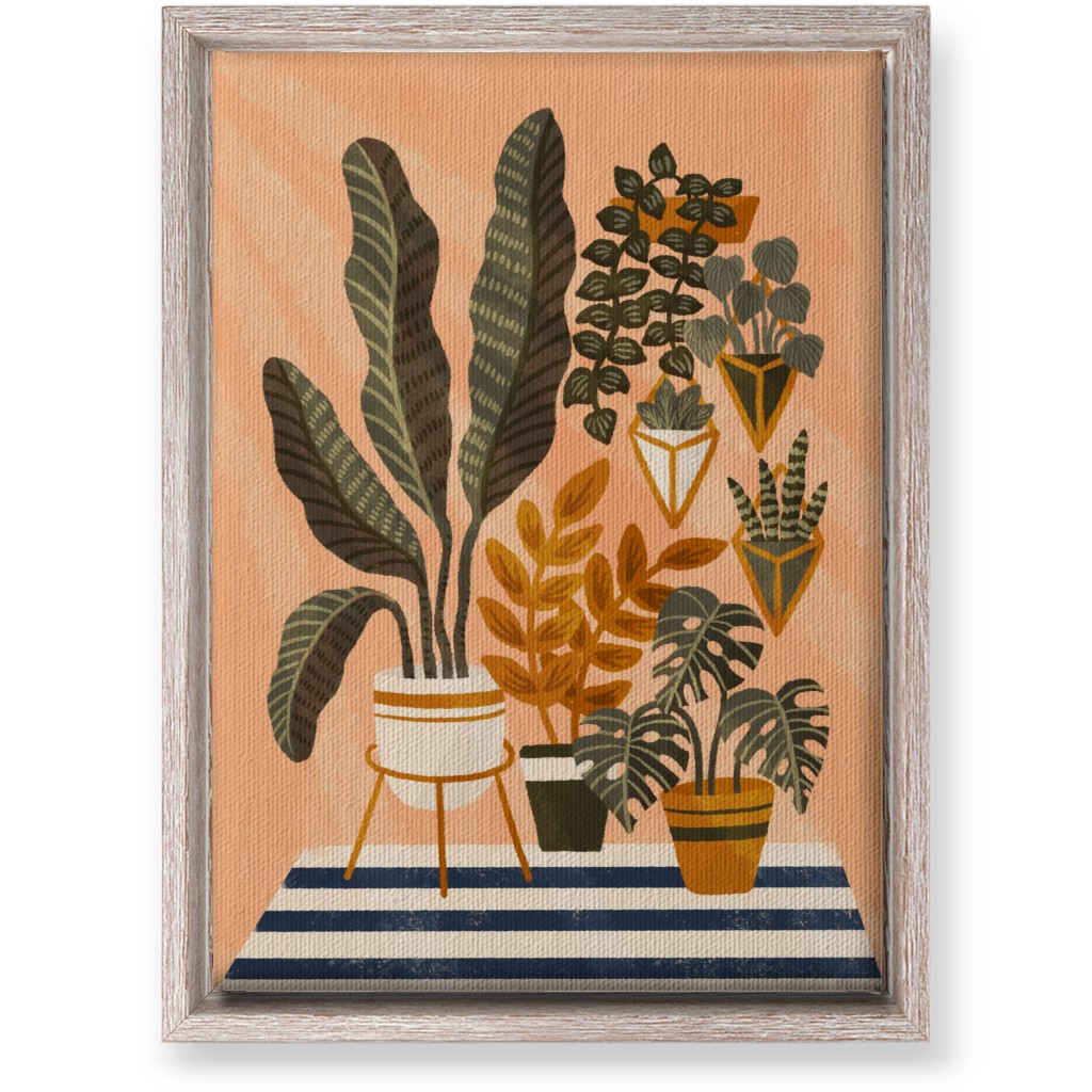 Cozy Home Jungle - Pink Wall Art, Rustic, Single piece, Canvas, 10x14, Pink