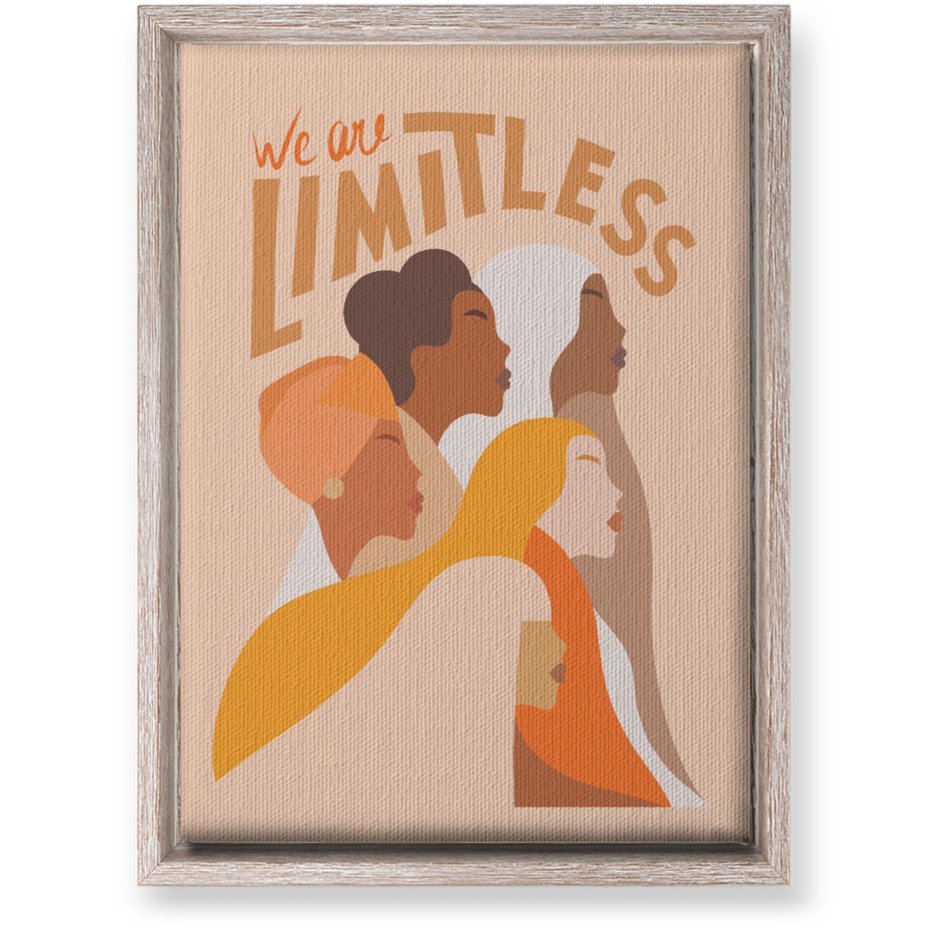 Limitless Woman - Earthy Wall Art, Rustic, Single piece, Canvas, 10x14, Pink