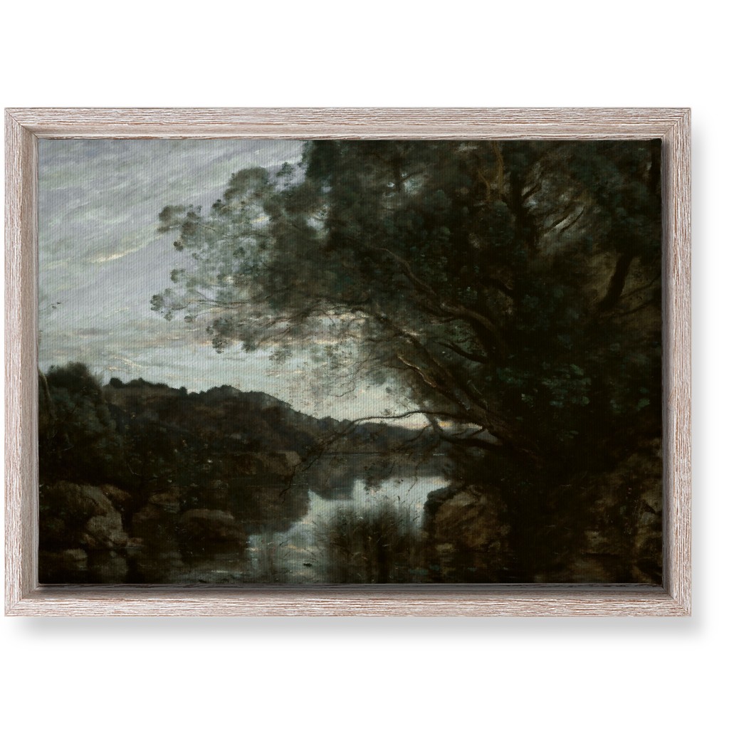 Lakeside Wall Art, Rustic, Single piece, Canvas, 10x14, Green