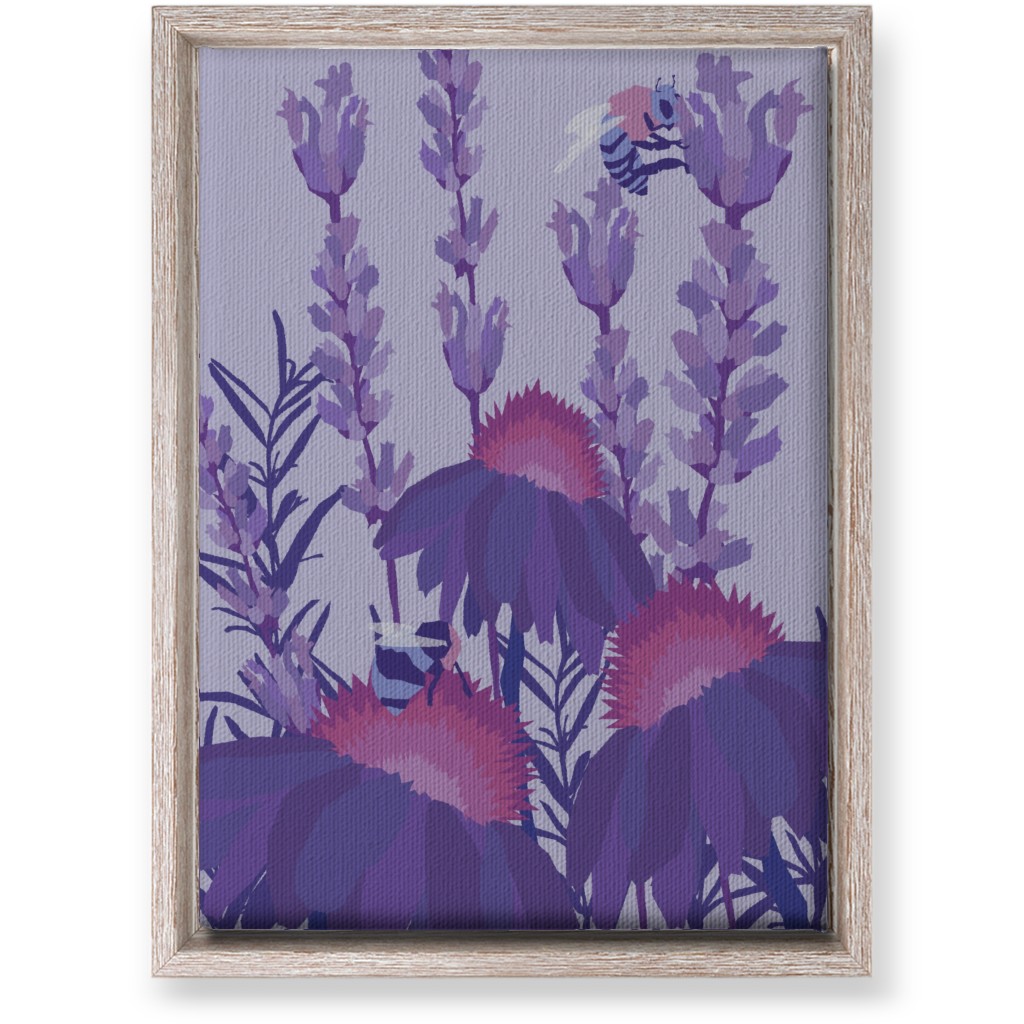 Lavender Fields - Purple Wall Art, Rustic, Single piece, Canvas, 10x14, Purple