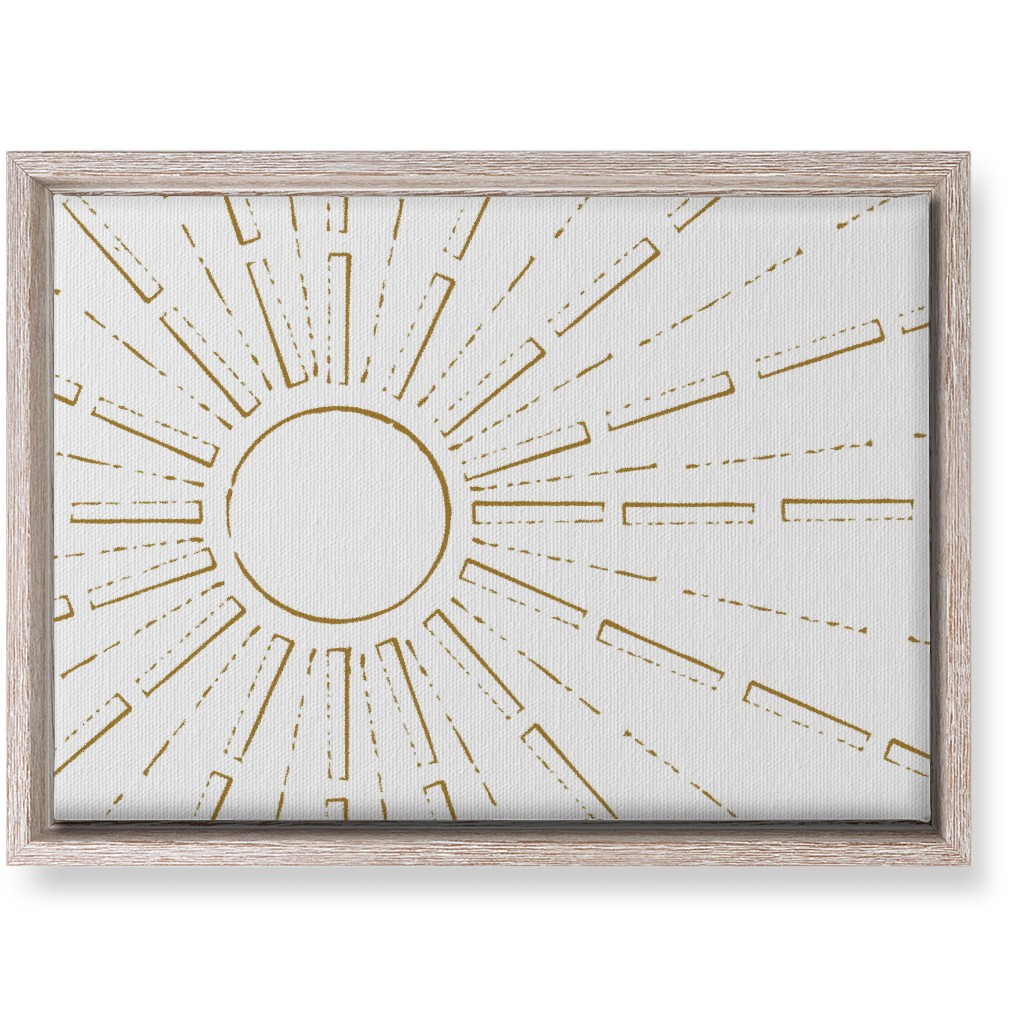 Midcentury Sunburst Wall Art, Rustic, Single piece, Canvas, 10x14, White, White