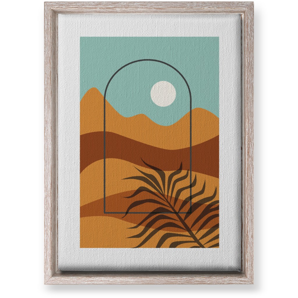 Floating Frame Abstract Mountain Landscape Wall Art, Rustic, Single piece, Canvas, 10x14, Multicolor, Catalina