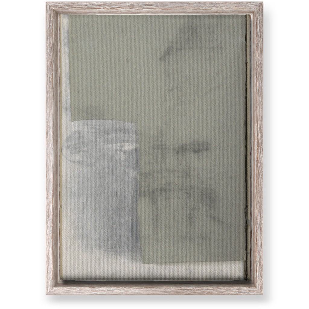Left Graphite Diptych Wall Art, Rustic, Single piece, Canvas, 10x14, Gray