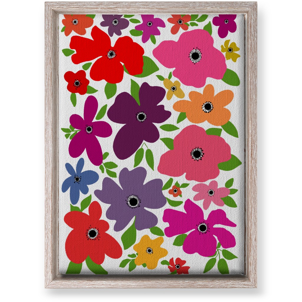 Floral Palooza - Multi Wall Art, Rustic, Single piece, Canvas, 10x14, Multicolor