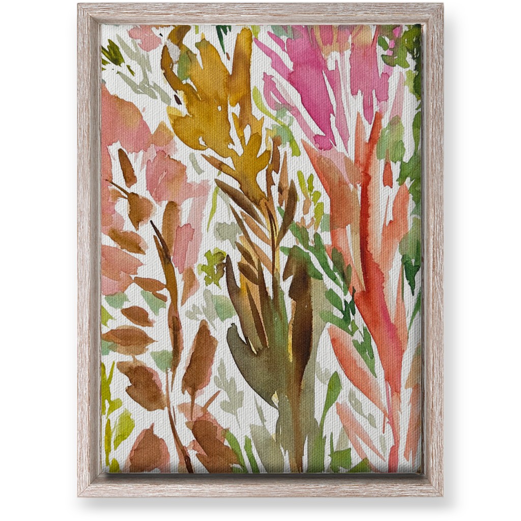 Abstract Garden - Pink Wall Art, Rustic, Single piece, Canvas, 10x14, Multicolor