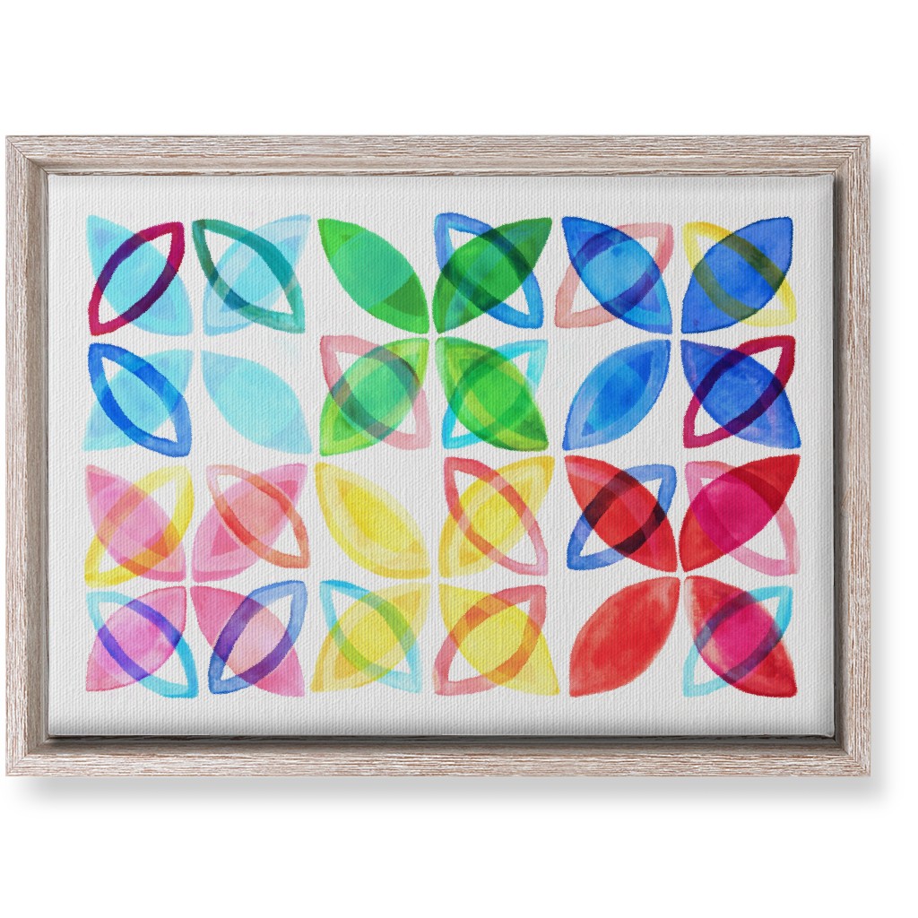 Washed Watercolor Shapes Wall Art, Rustic, Single piece, Canvas, 10x14, Multicolor