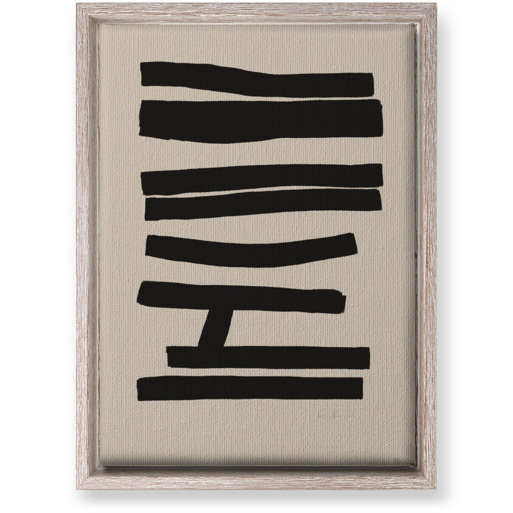 Bold Abstract Stripes Wall Art, Rustic, Single piece, Canvas, 10x14, Black
