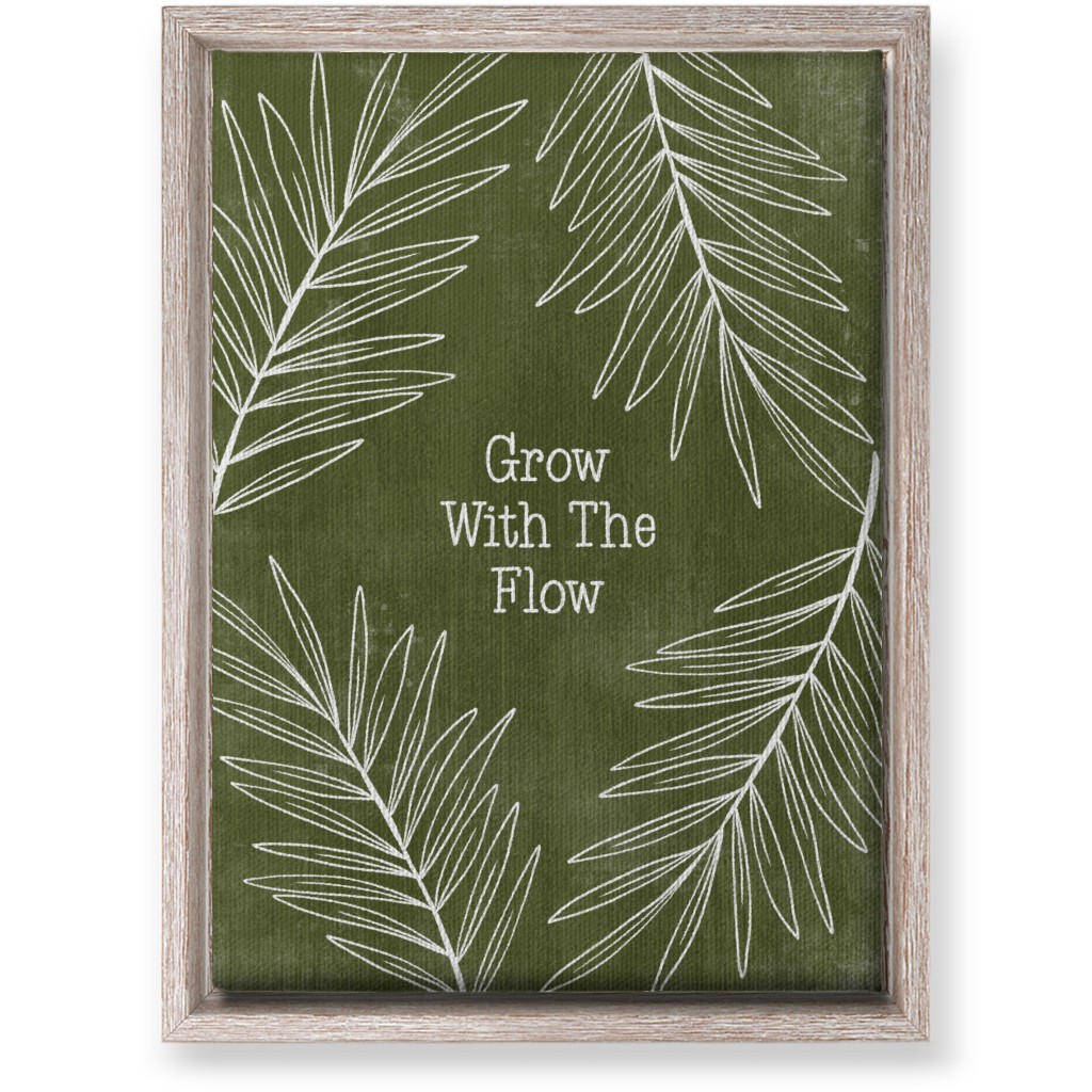 Grow With the Flow - Green Wall Art, Rustic, Single piece, Canvas, 10x14, Green