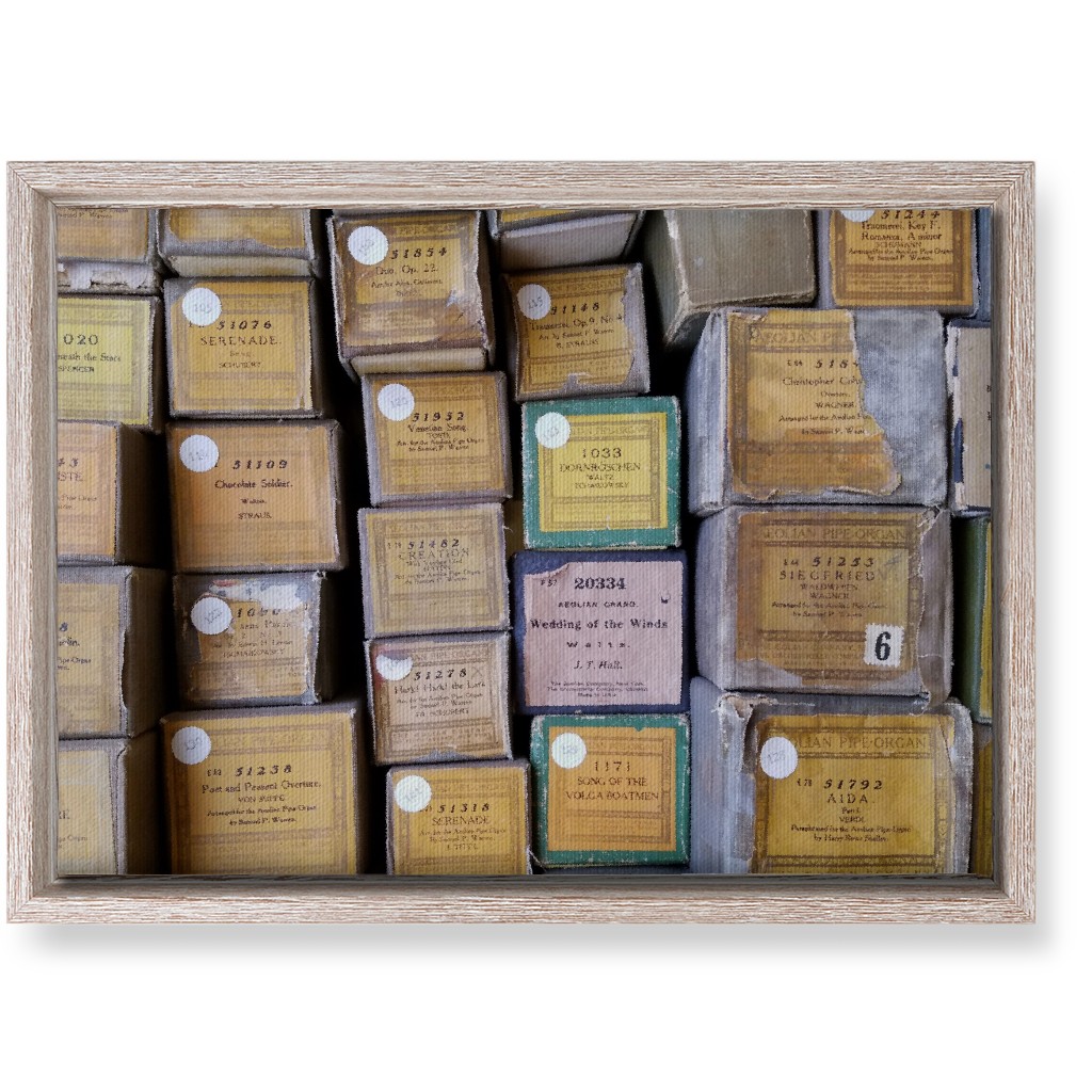 Pipe Organ Music Boxes - Neutral Wall Art, Rustic, Single piece, Canvas, 10x14, Beige, Pearl