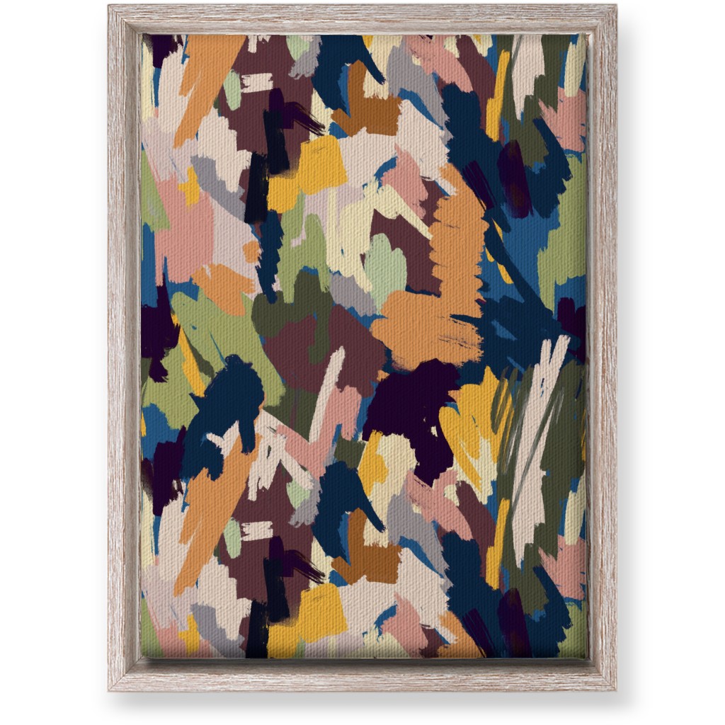 Abstract Scratches - Multi Wall Art, Rustic, Single piece, Canvas, 10x14, Multicolor