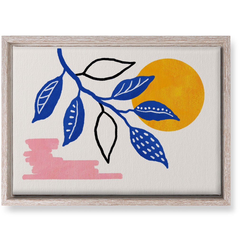 Sunset and Leaves Wall Art, Rustic, Single piece, Canvas, 10x14, Multicolor