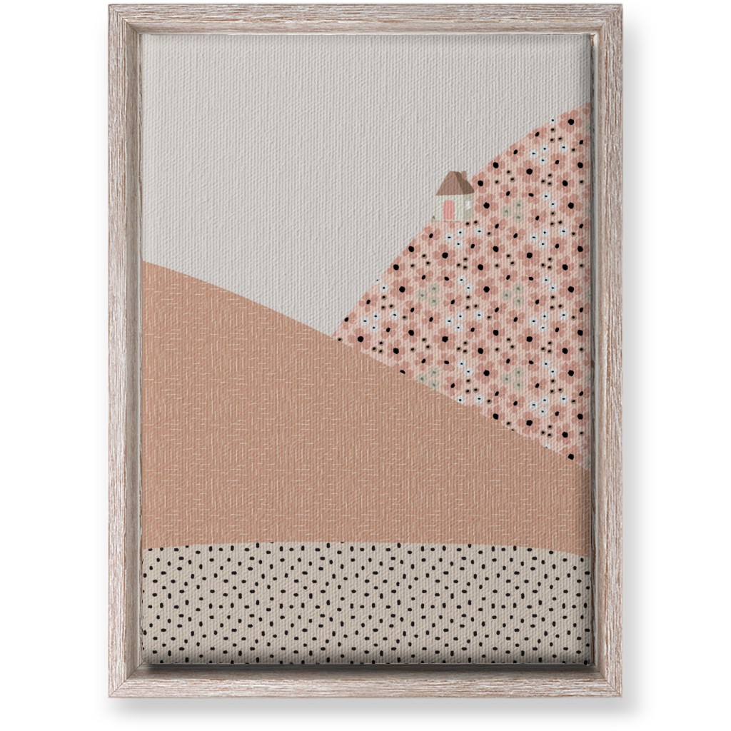 Floral Landscapes Wall Art, Rustic, Single piece, Canvas, 10x14, Pink