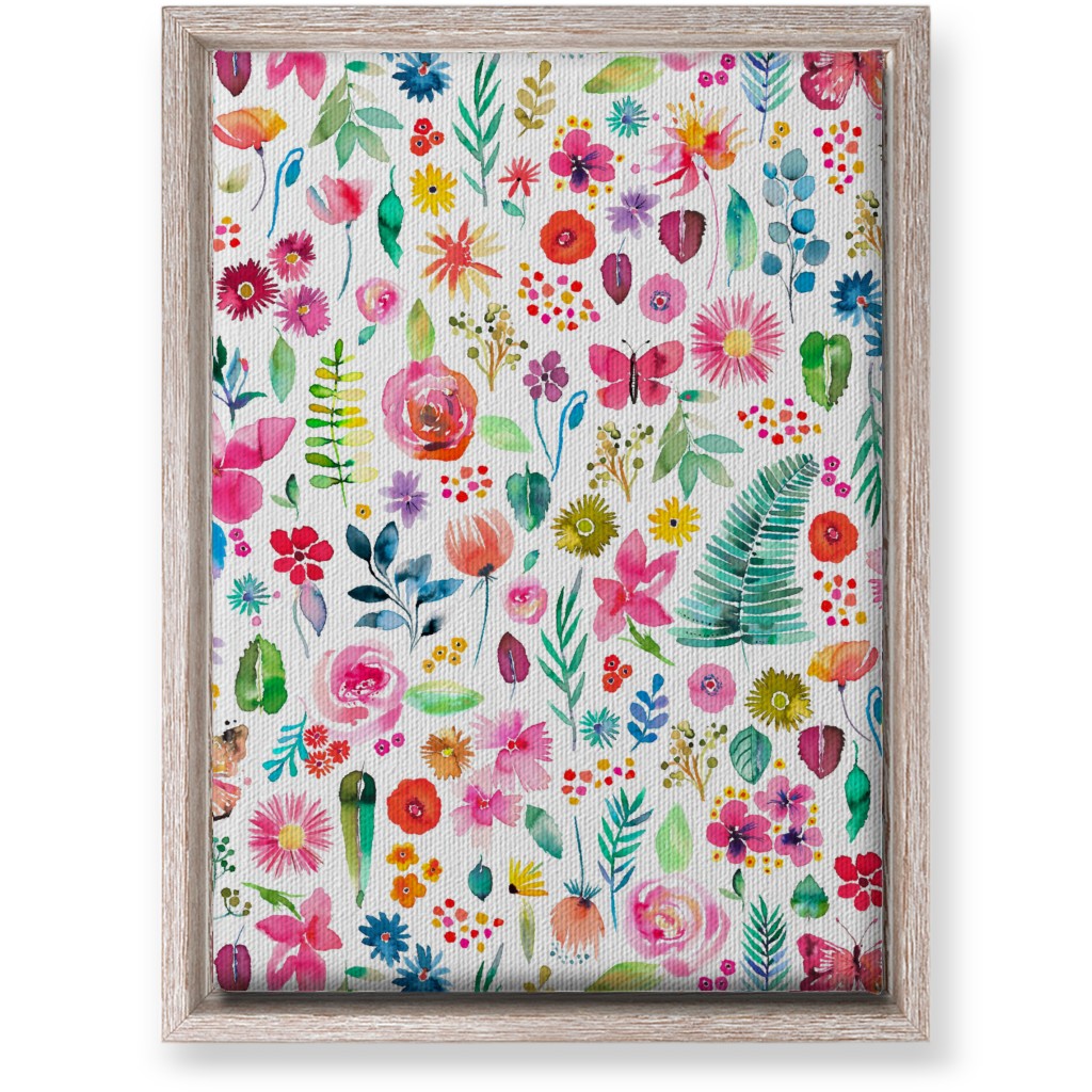 Colorful Botanical Plants - Multi Wall Art, Rustic, Single piece, Canvas, 10x14, Multicolor