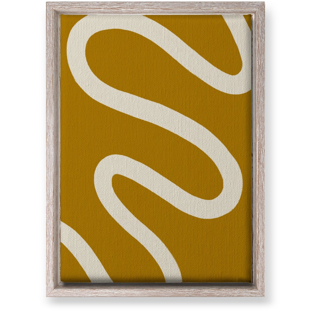 Tangled Brush Strokes Ii Wall Art, Rustic, Single piece, Canvas, 10x14, Yellow, Golden
