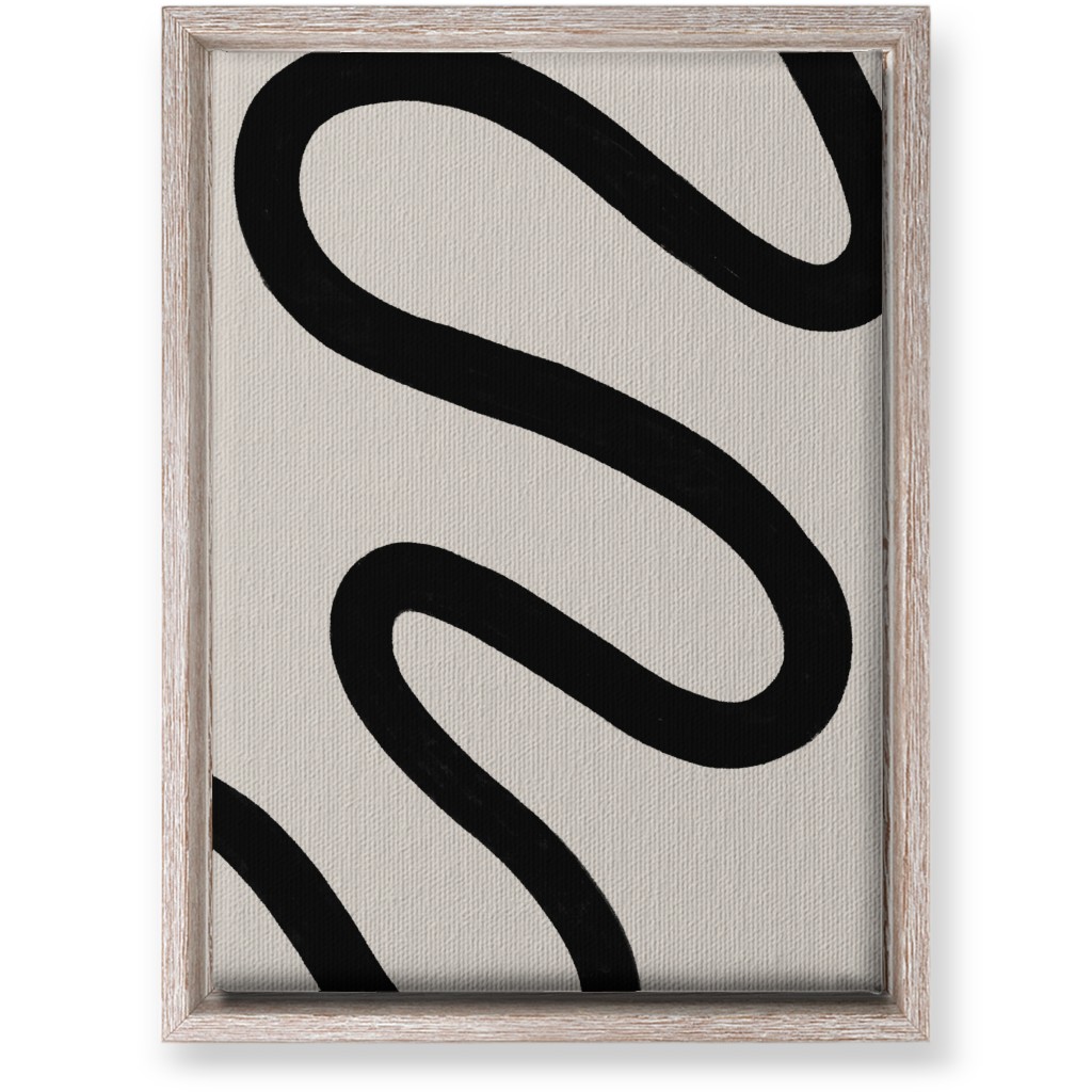 Tangled Brush Strokes Ii Wall Art, Rustic, Single piece, Canvas, 10x14, Beige, Black