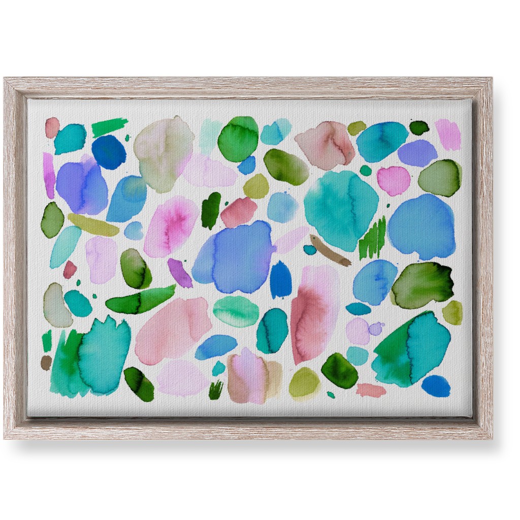 Summer Joy Watercolor Abstract Wall Art, Rustic, Single piece, Canvas, 10x14, Multicolor