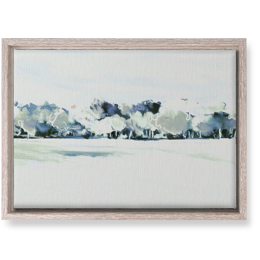 Tree Line Abstract Wall Art, Rustic, Single piece, Canvas, 10x14, Blue