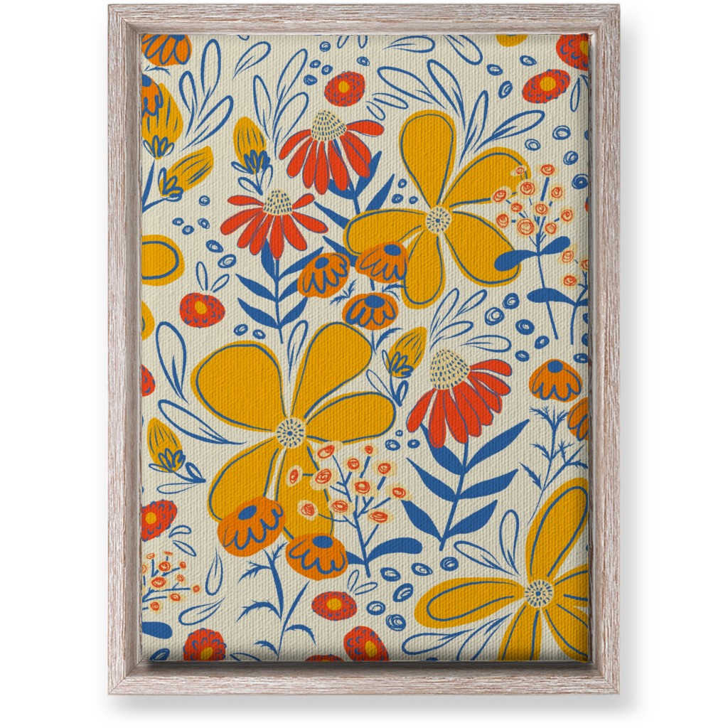 May Flowers - Multi Wall Art, Rustic, Single piece, Canvas, 10x14, Yellow, Classic Yellow