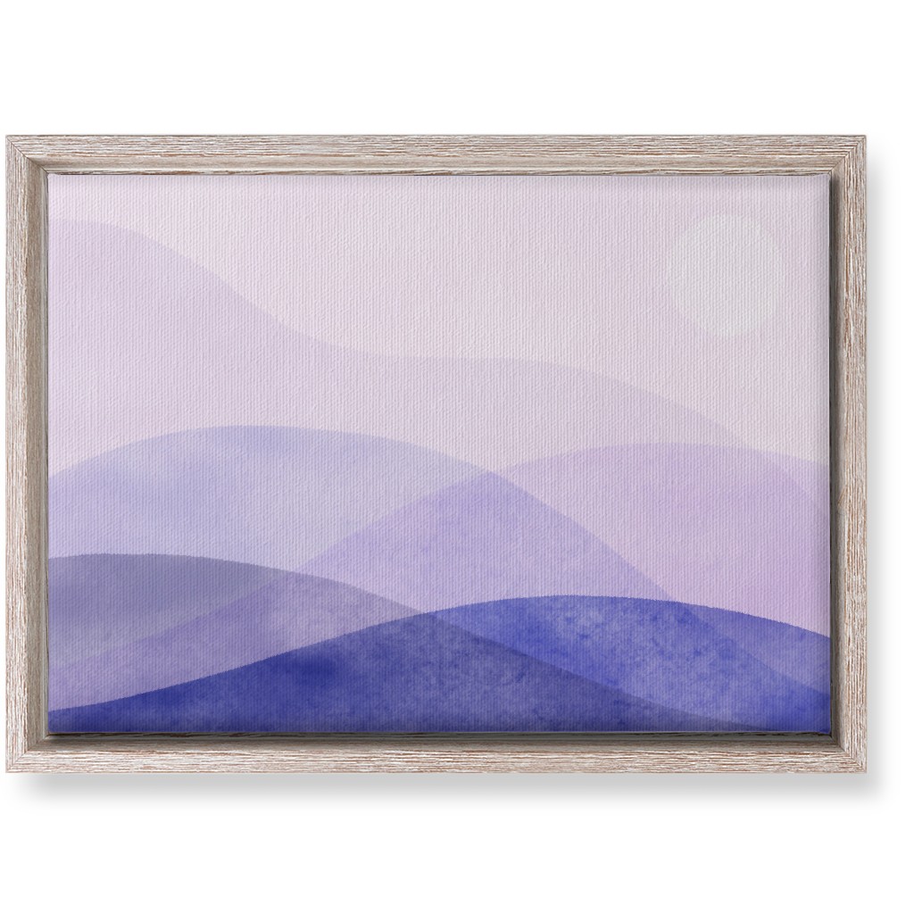 a View of the Mountains - Purple Wall Art, Rustic, Single piece, Canvas, 10x14, Purple