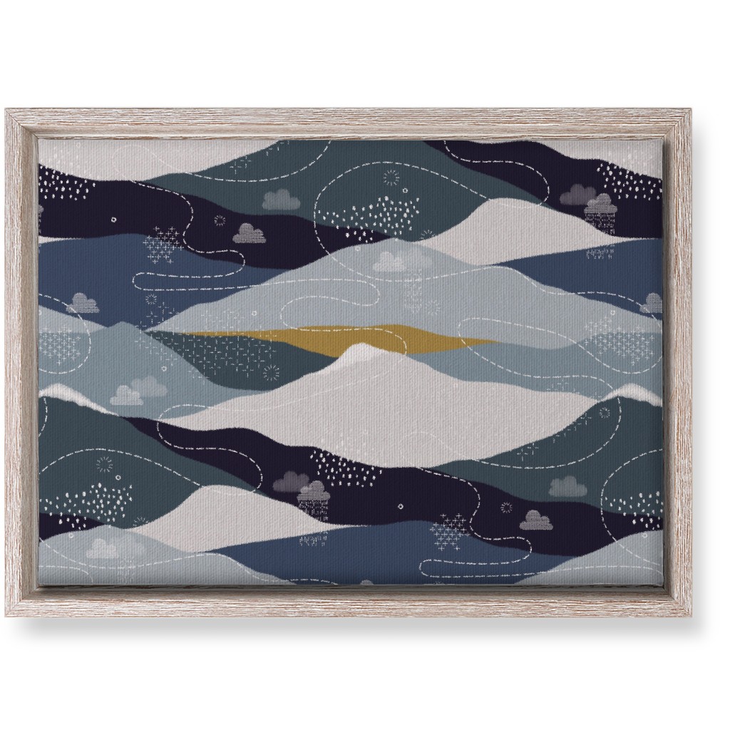 Ever Blue Mountains Wall Art, Rustic, Single piece, Canvas, 10x14, Blue, True Blue