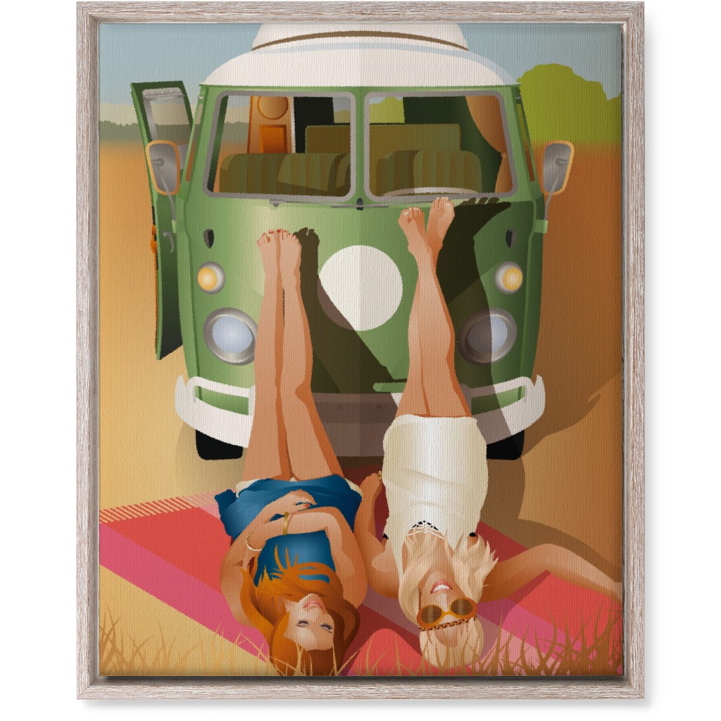 a Happy Place - Multi Wall Art, Rustic, Single piece, Canvas, 16x20, Multicolor