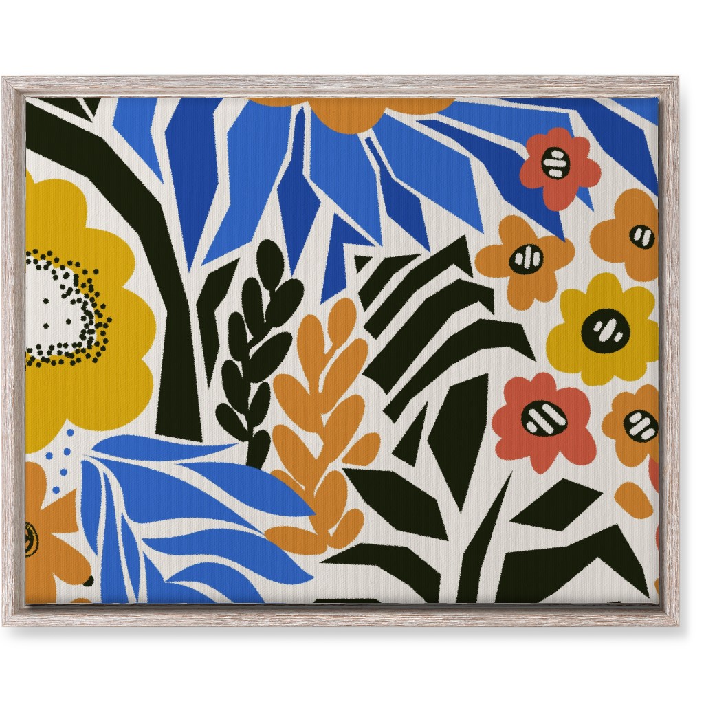 Papercut Flowers - Multi Wall Art, Rustic, Single piece, Canvas, 16x20, Multicolor