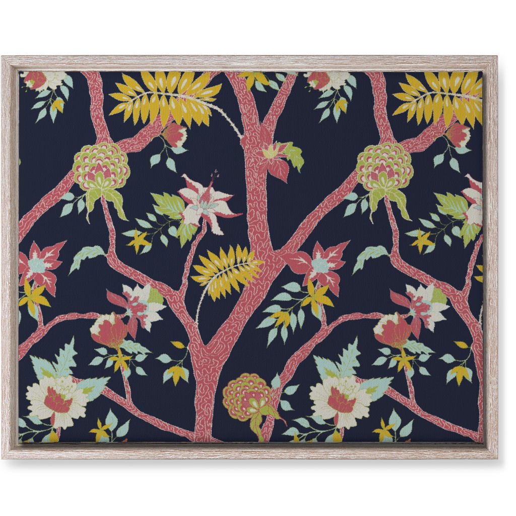 Peony Branches - Multi Wall Art, Rustic, Single piece, Canvas, 16x20, Multicolor