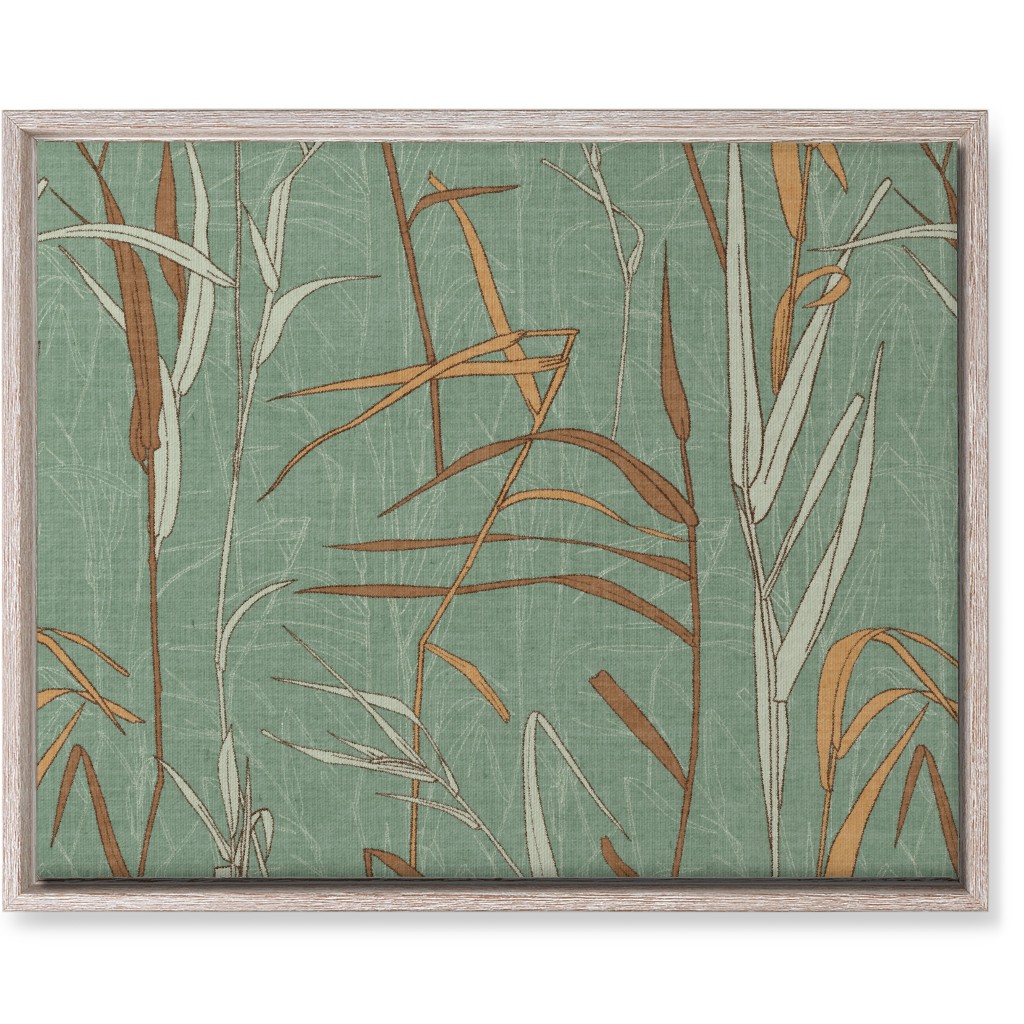 Late Summer Grasses Wall Art, Rustic, Single piece, Canvas, 16x20, Green