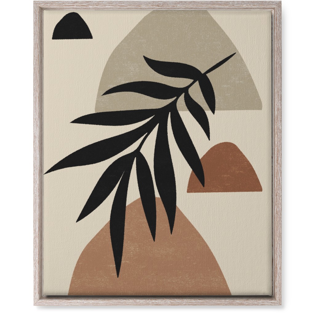 Abstract Palm - Neutral Wall Art, Rustic, Single piece, Canvas, 16x20, Beige