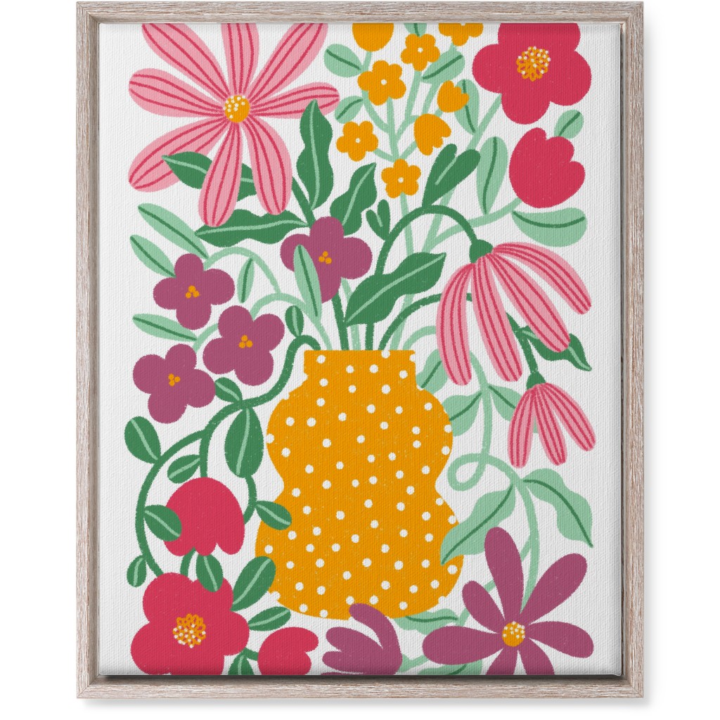 Earth Tones Bouquet Wall Art, Rustic, Single piece, Canvas, 16x20, Multicolor, White