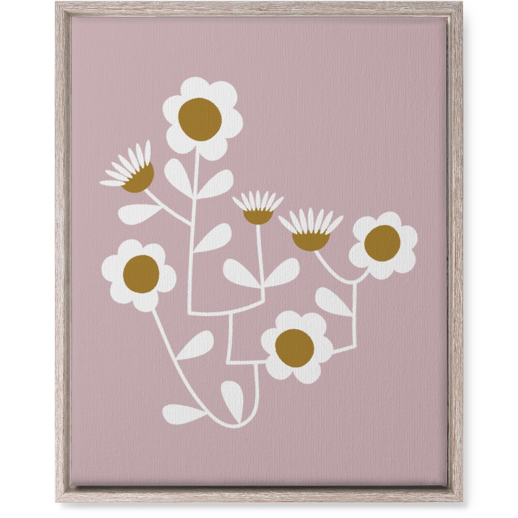 Mod Hanging Floral Wall Art, Rustic, Single piece, Canvas, 16x20, Pink, Whisper