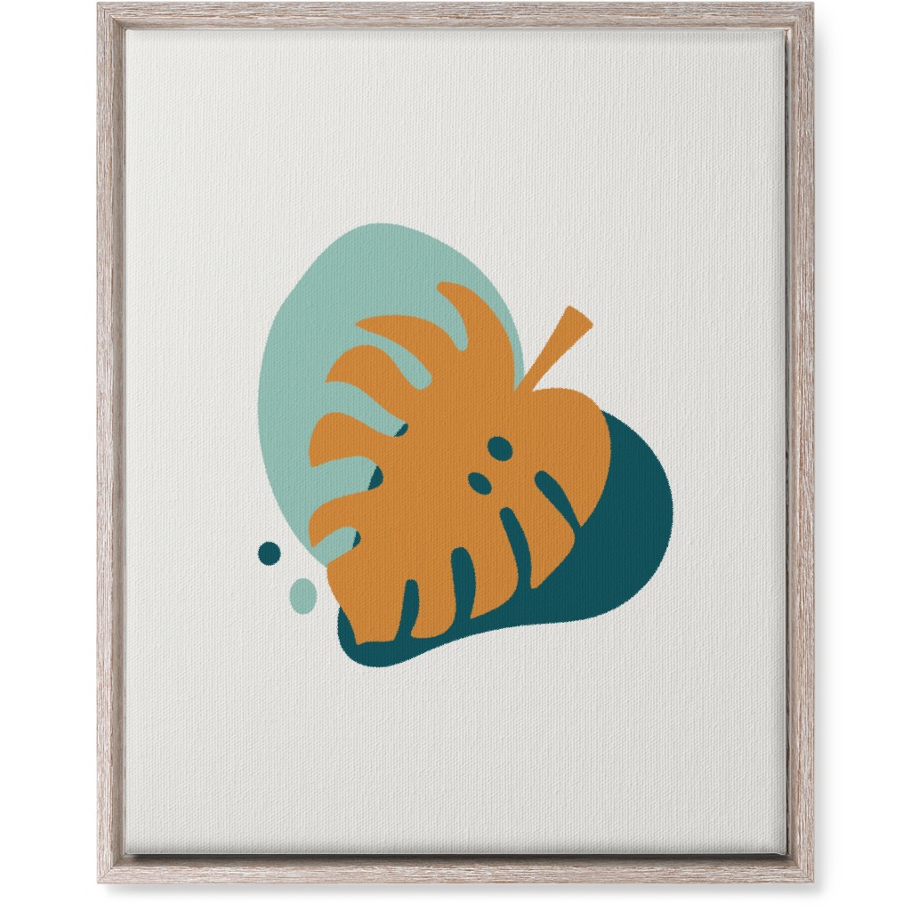 Shapes and Fern Leaf Iv Wall Art, Rustic, Single piece, Canvas, 16x20, Multicolor