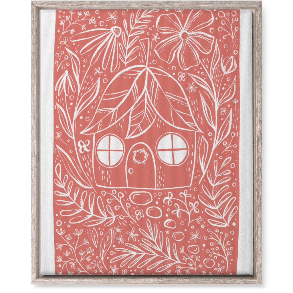 Fairy House - Pink Wall Art, Rustic, Single piece, Canvas, 16x20, Pink