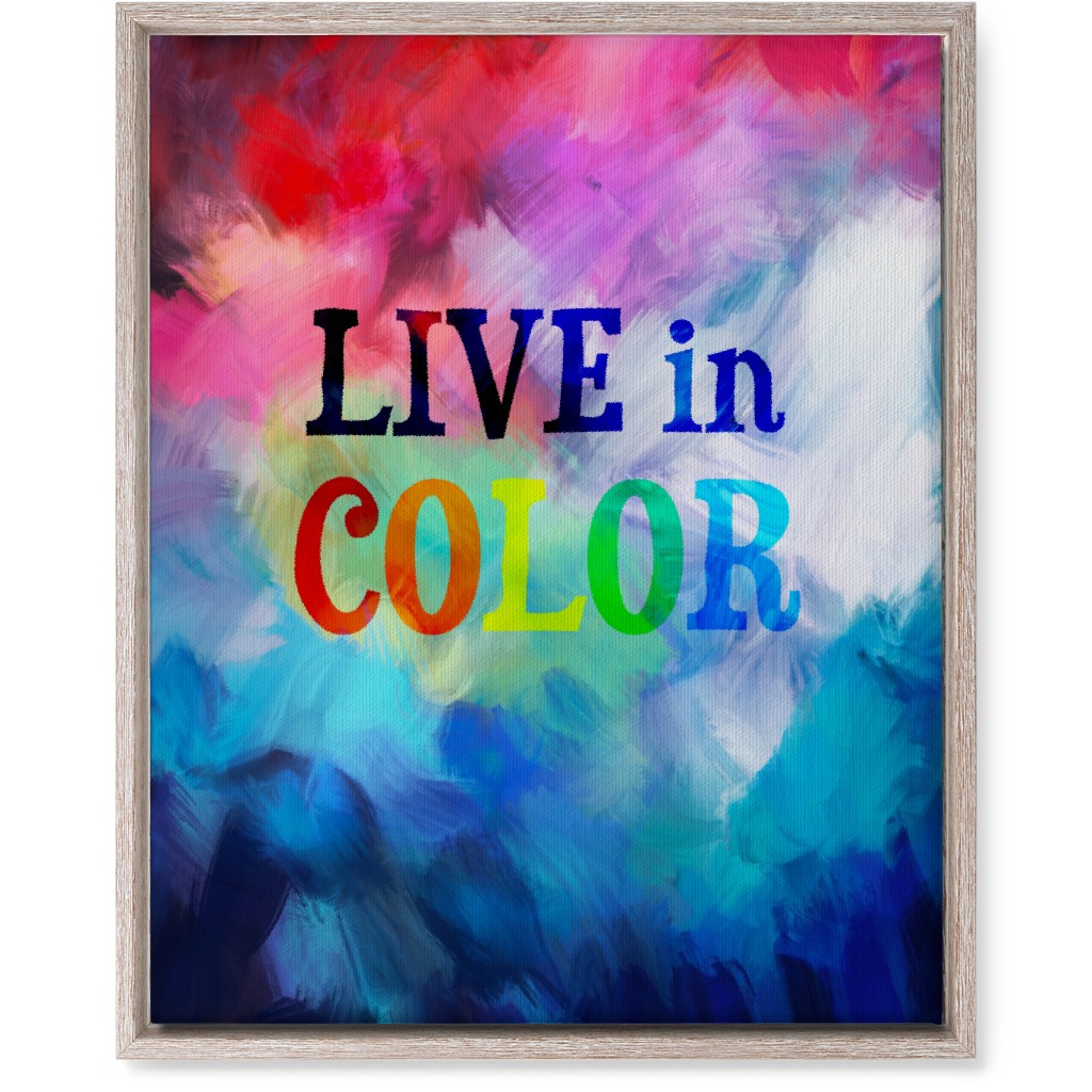 Live in Color - Multi Wall Art, Rustic, Single piece, Canvas, 16x20, Multicolor
