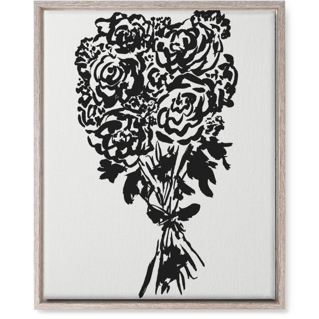 Summer Bouquet Wall Art, Rustic, Single piece, Canvas, 16x20, White, White