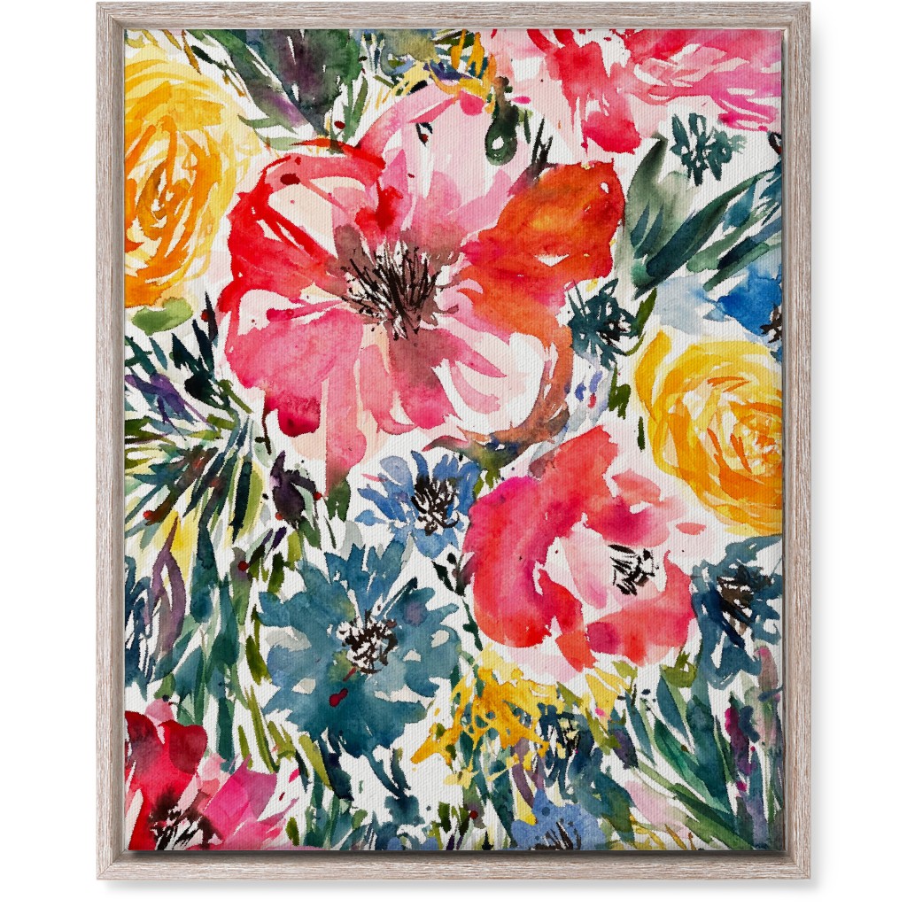 Blair Floral - Multi Wall Art, Rustic, Single piece, Canvas, 16x20, Multicolor