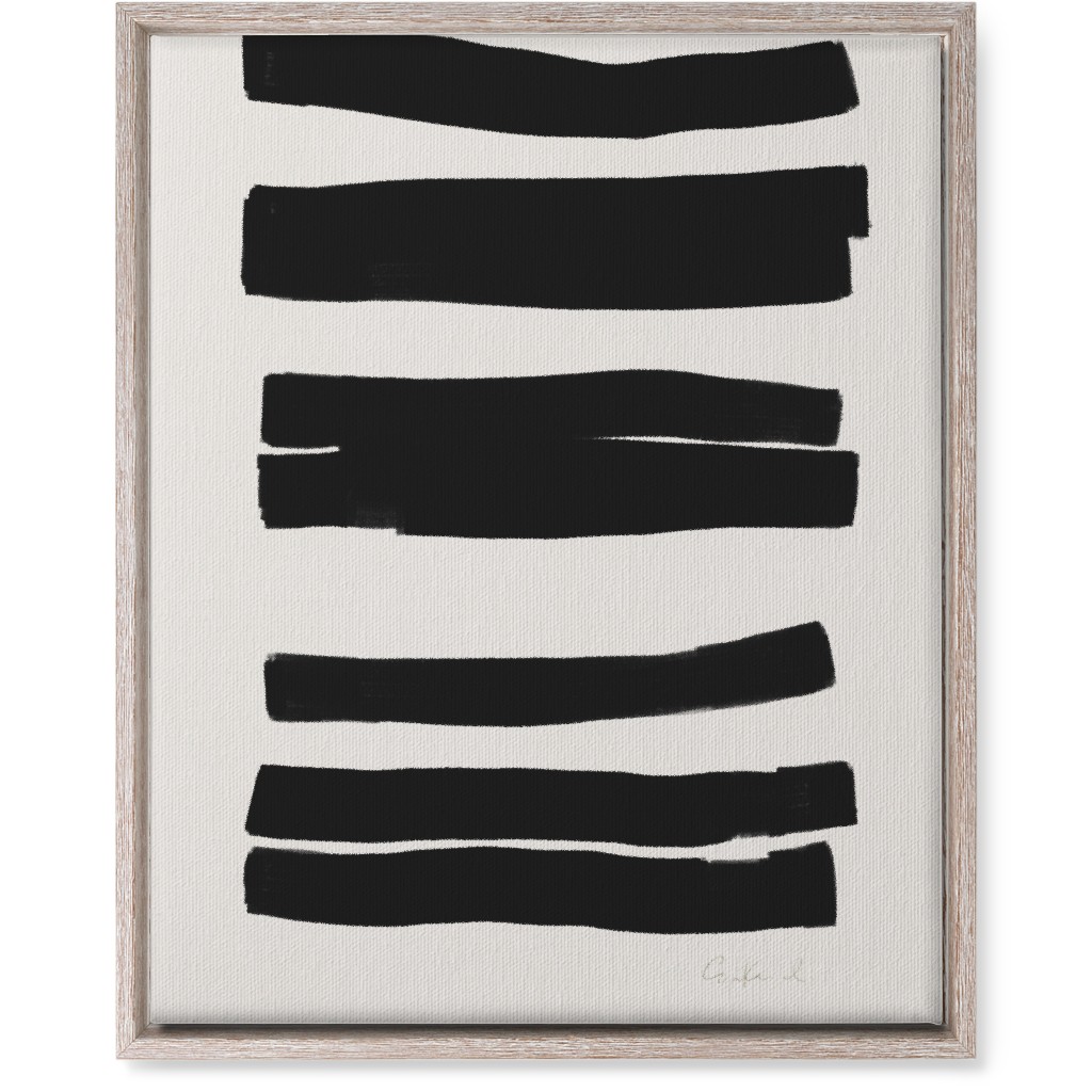 Abstract Bold Stripes I Wall Art, Rustic, Single piece, Canvas, 16x20, Black, Antique White