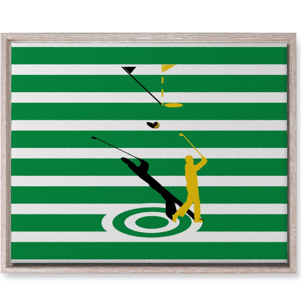 Golf Golden Shot - Green Wall Art, Rustic, Single piece, Canvas, 16x20, Green, Classic Green
