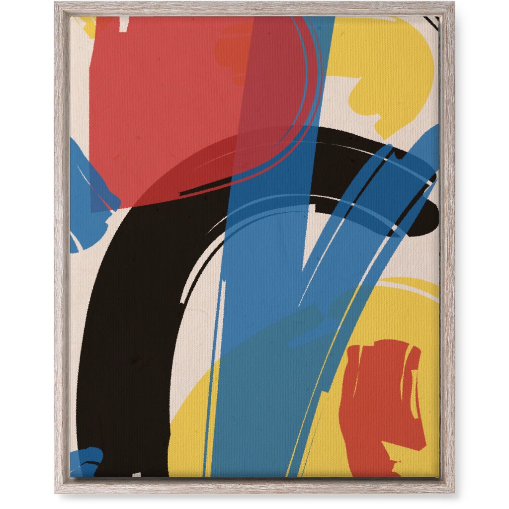 Primary Painterly Abstract - Multi Wall Art, Rustic, Single piece, Canvas, 16x20, Multicolor